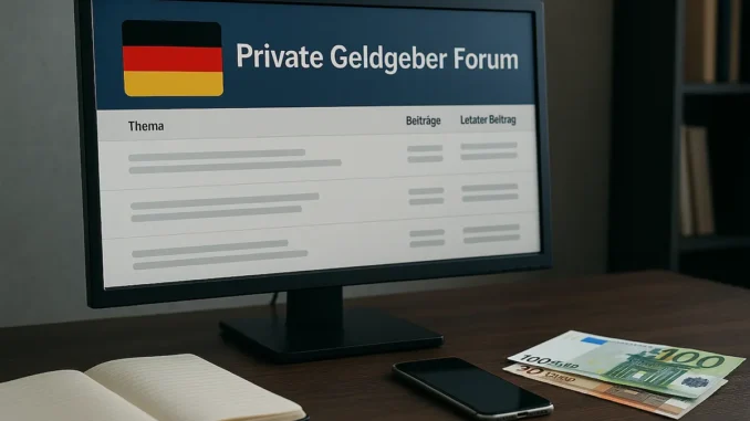 Private Geldgeber Forum